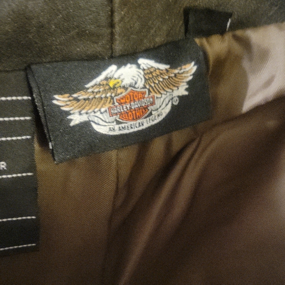 Harley-Davidson Leather Dark Brown Bootcut Pants - Picture 5 of 10